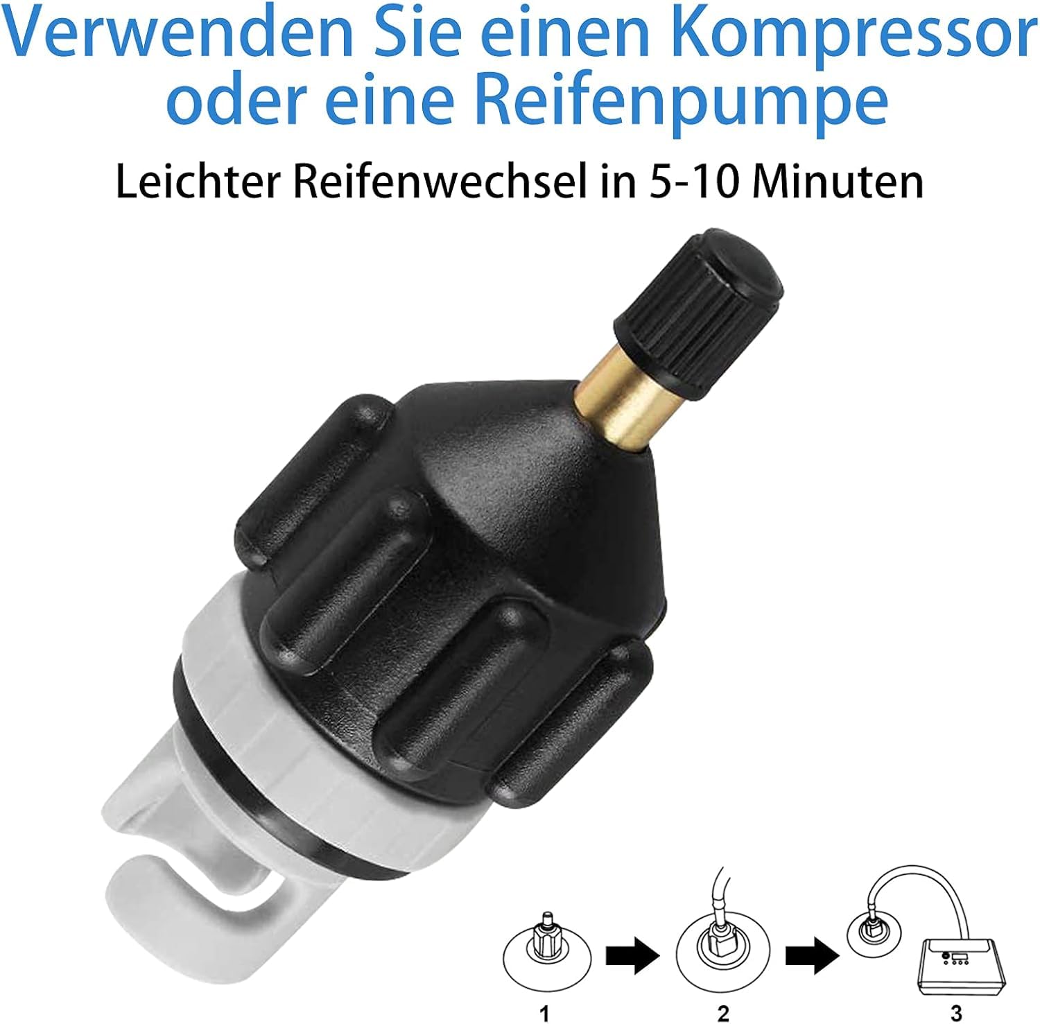 Connecteur De Valve D'air Pour Kayak Adaptateur De Valve De Bateau Multifonction Accessoire De Planche De Surf De Gonflage