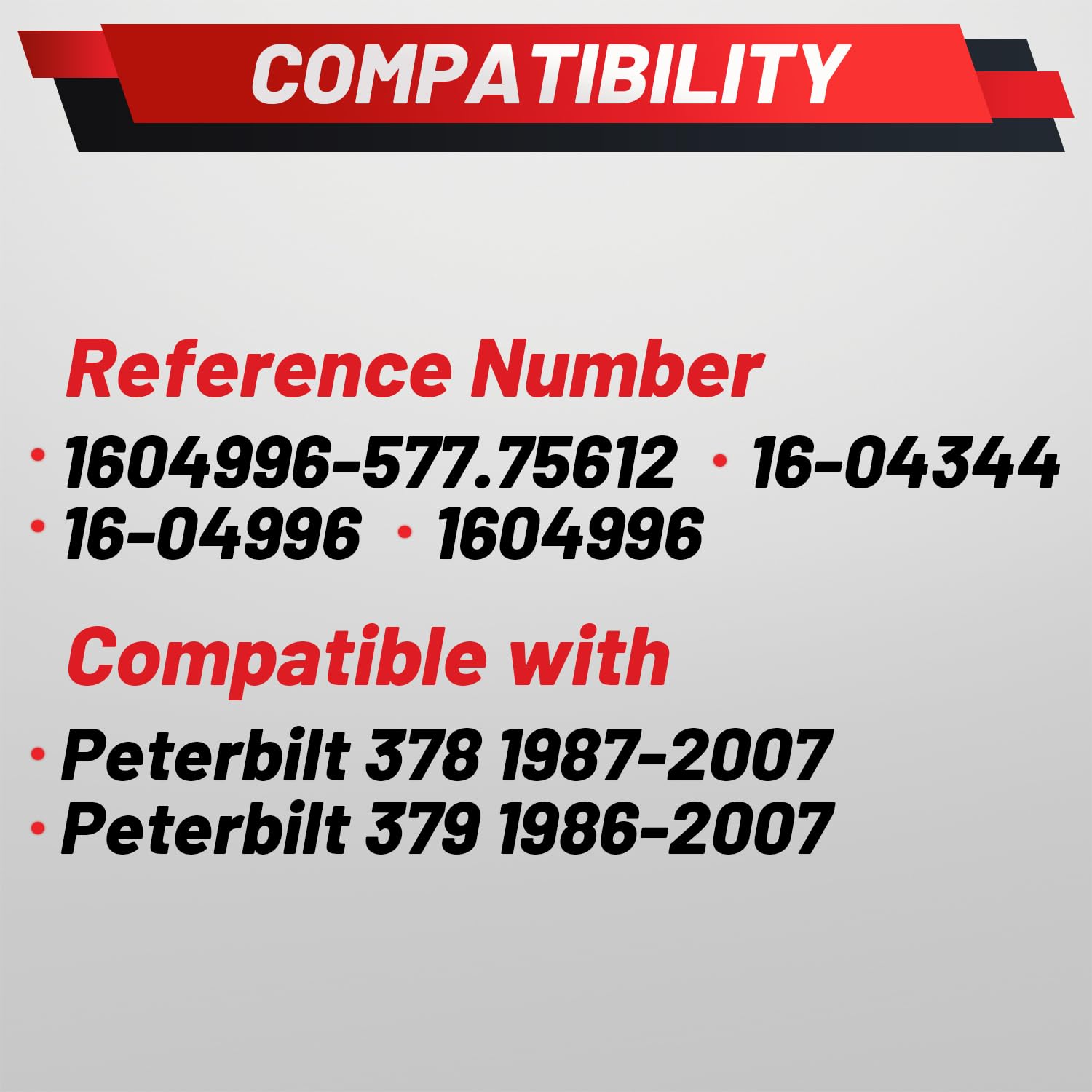 Upgraded Clutch Switch Compatible with Peterbilt 378 1987-2007 Peterbilt 379 1986-2007 Replace 1604996 16-04344 16-04996 1604996-577.75612