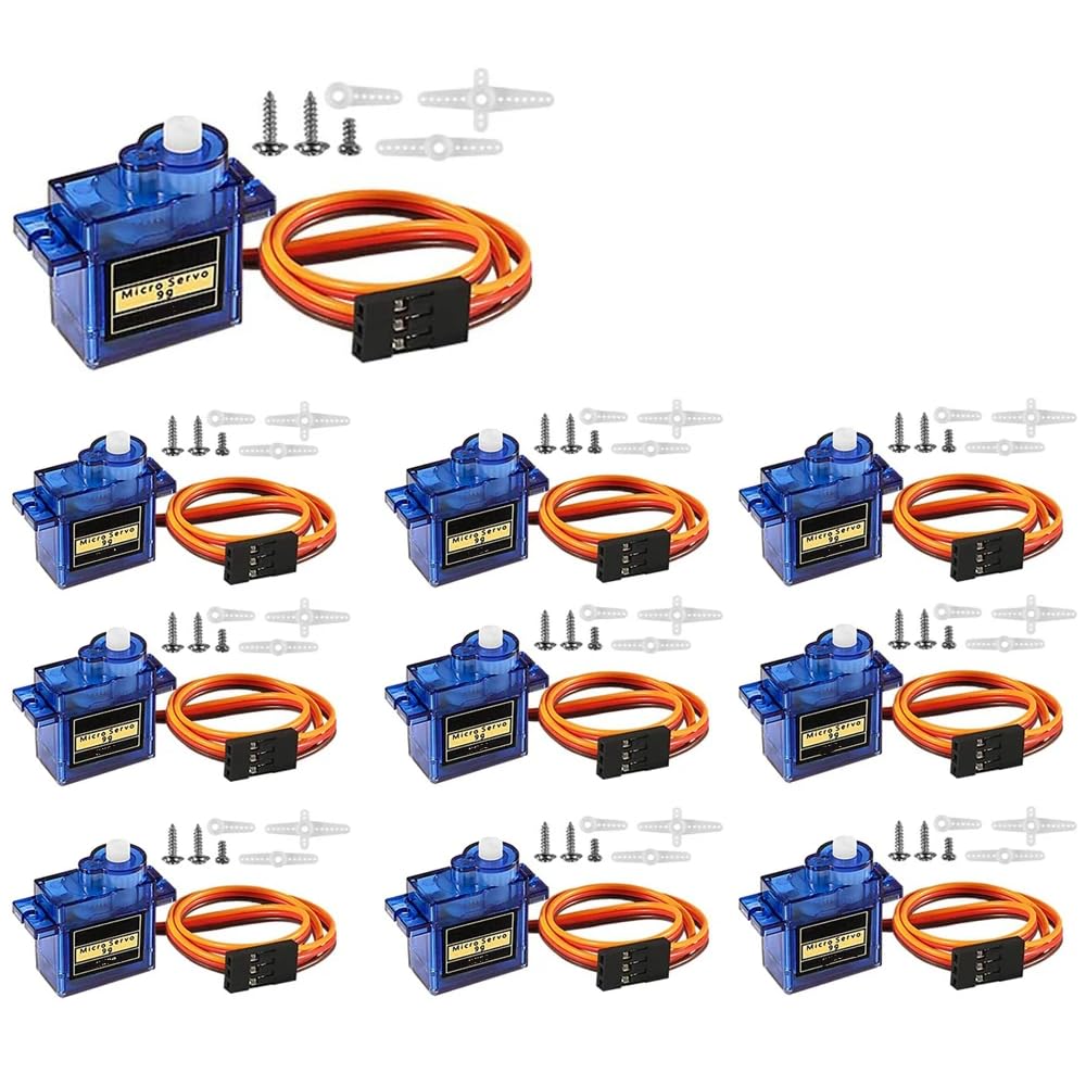 DollaTek10Pcs SG90 Mini Analog Gear Micro Servo 9g For RC Airplane Helicopter