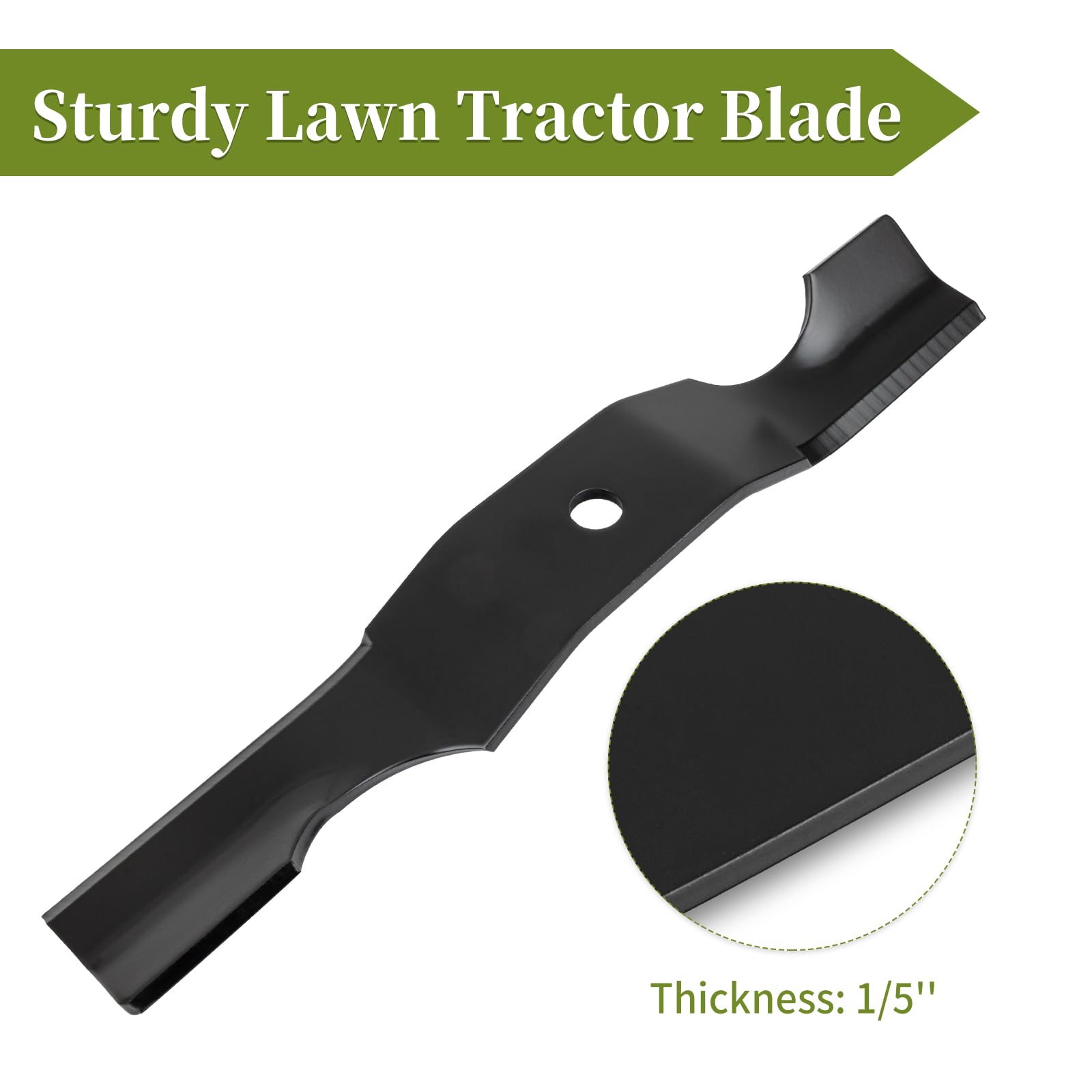 04265400 - Cuchillas de cortacésped compatibles con cubiertas de cortacésped Gravely ZT de 42 pulgadas de giro cero, hoja de cortacésped de alta elevación con muescas para cortacésped Gravely ZT42 A