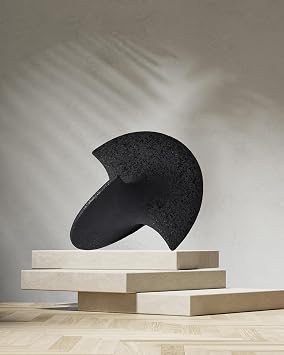 UPWOIGH Black Abstract Balancing Sculpture, 9.45 x 8.6 x 9.45 Inch