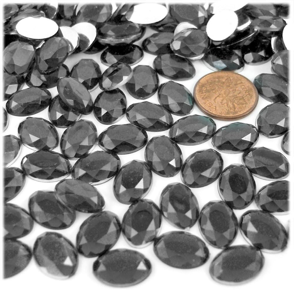 The Crafts Outlet 144pc Loose Rhinestones Oval 10x14mm - Flatback Crystal Clear