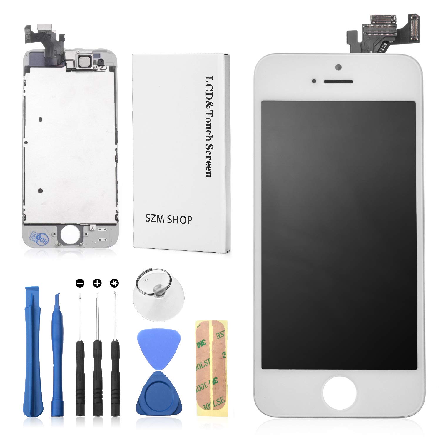 Amazon | SZM For iPhone5 フロントパネルセット（フロントガラス