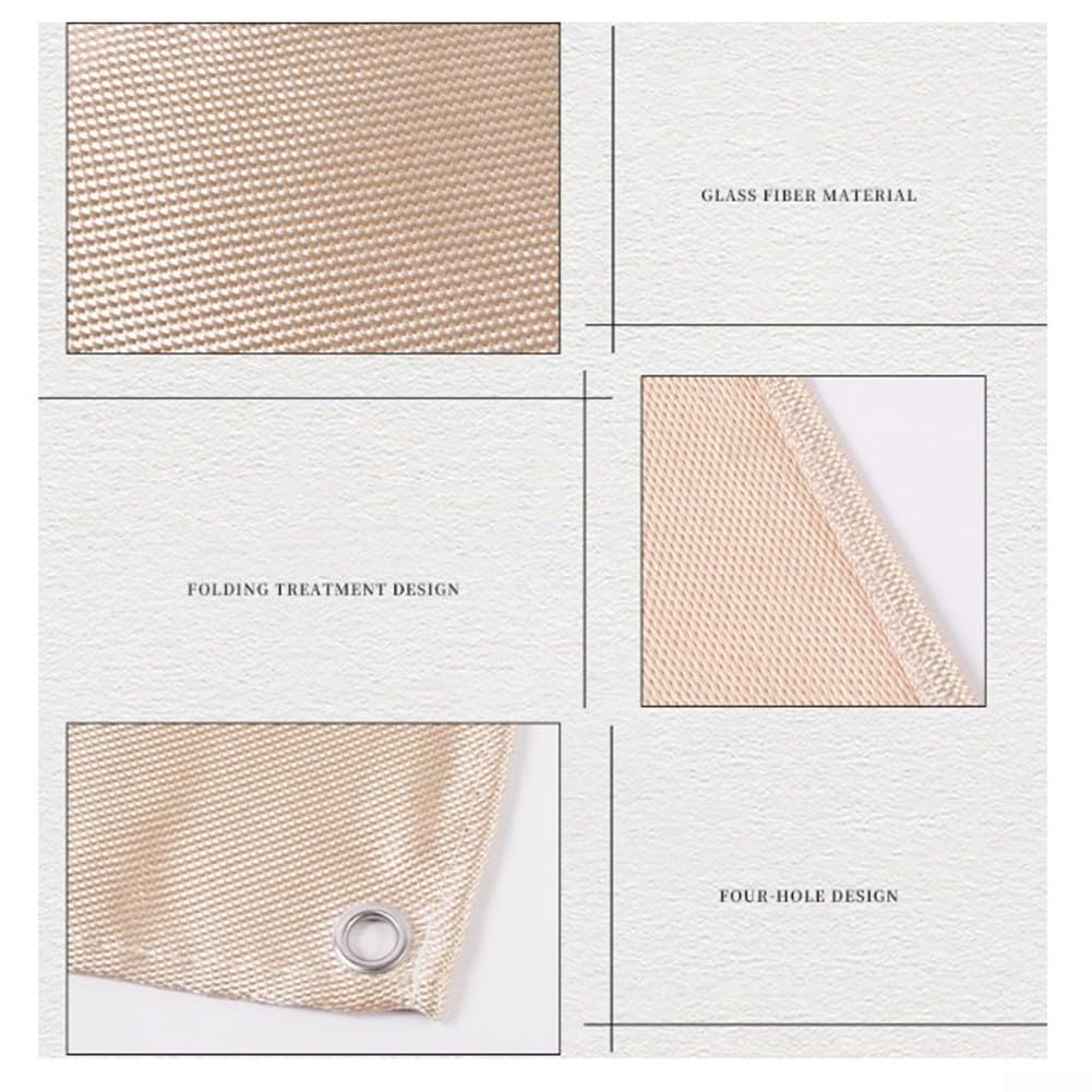 Alfombrilla ignífuga para barbacoa, protector resistente al calor para superficies de madera, hormigón y hierba