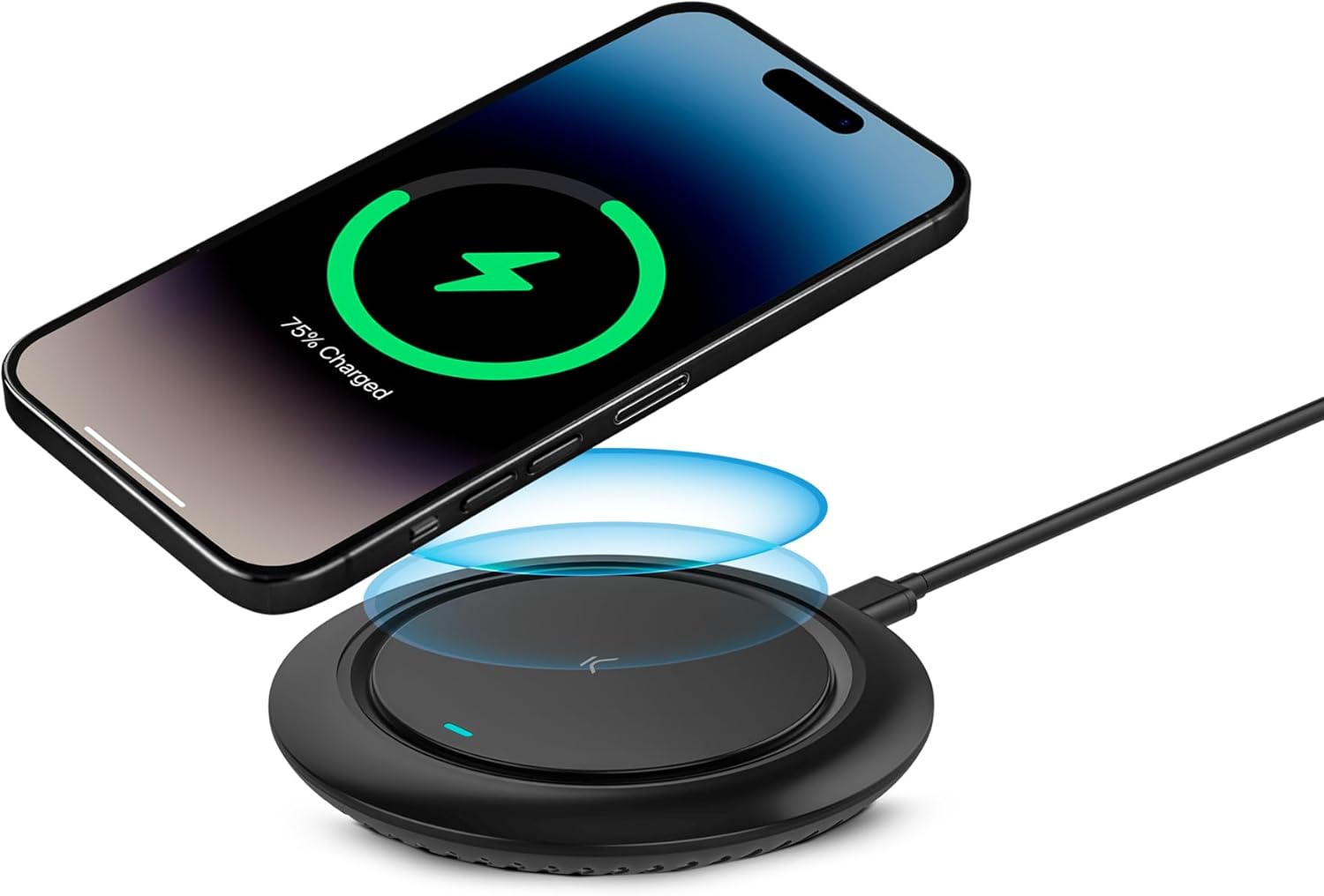 Ksix Quick Cost 15W Wi-fi Charging Station for Smartphones and Qi Headphones, Quick Cost, USB-C to USB-C – Black