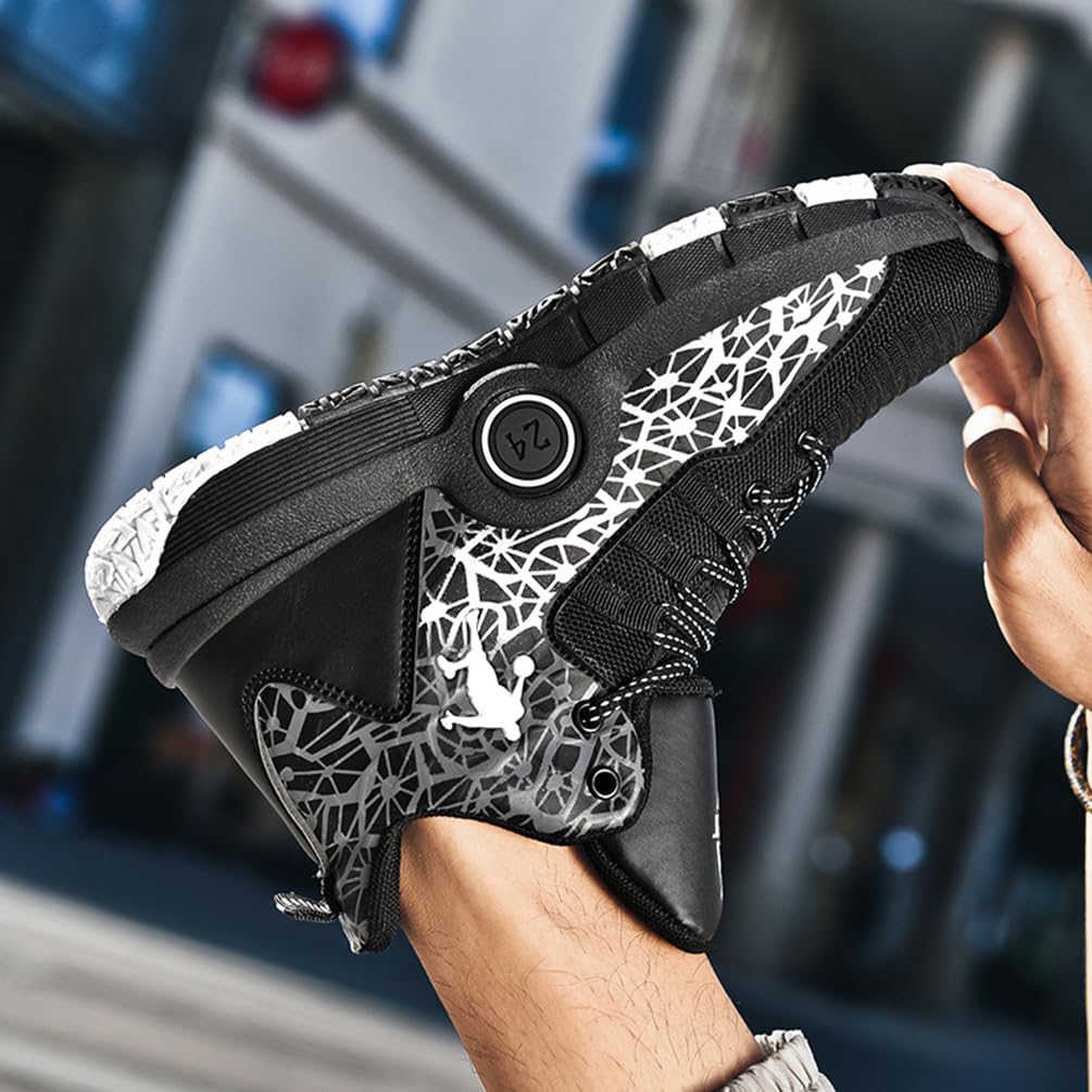 Zapatillas de Baloncesto para Niños Moda Calzado de Baloncesto para Niño Aire Libre Deportivas Fitness Antideslizantes para Correr Zapatos de Running (BBA-R13, 34EU)