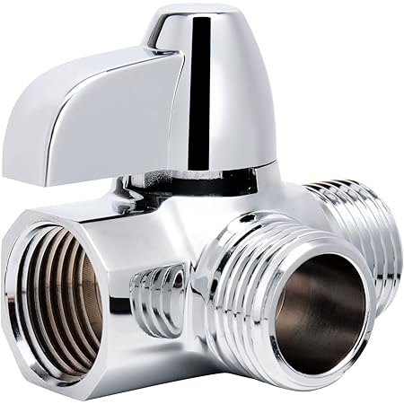 Shower Arm Diverter Valve, Bathroom Brass G1/2 3 Way Shower System Component Replacement For Handheld - View #12
