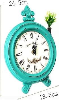 Amazon｜置き時計 レトロな置時計、アメリカンスタイルの木製卓上時計