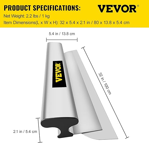 Miniatura 7 de VEVOR - Hoja de Rejuntado, Cuchillo Suavizante de 32 Pulgadas, Cuchillo de Construcción Europeo de Acero Inoxidable, Espátula de Perfil de Aluminio