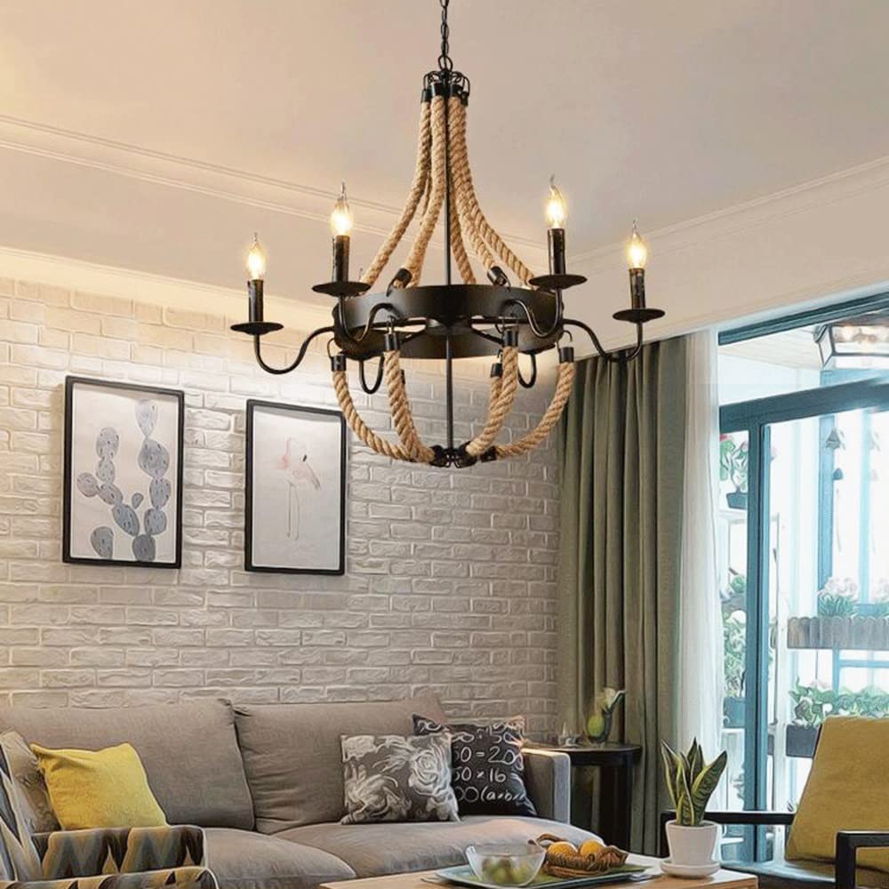 Suspension corde de chanvre E14 pour illuminer chaleureusement la table à manger - 8