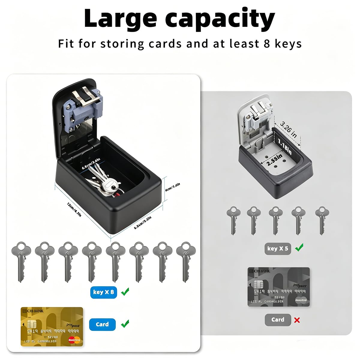 Key Locker Box - Outdoor Combination Lock -4 Key Locker Box - Outdoor Combination Lock -4