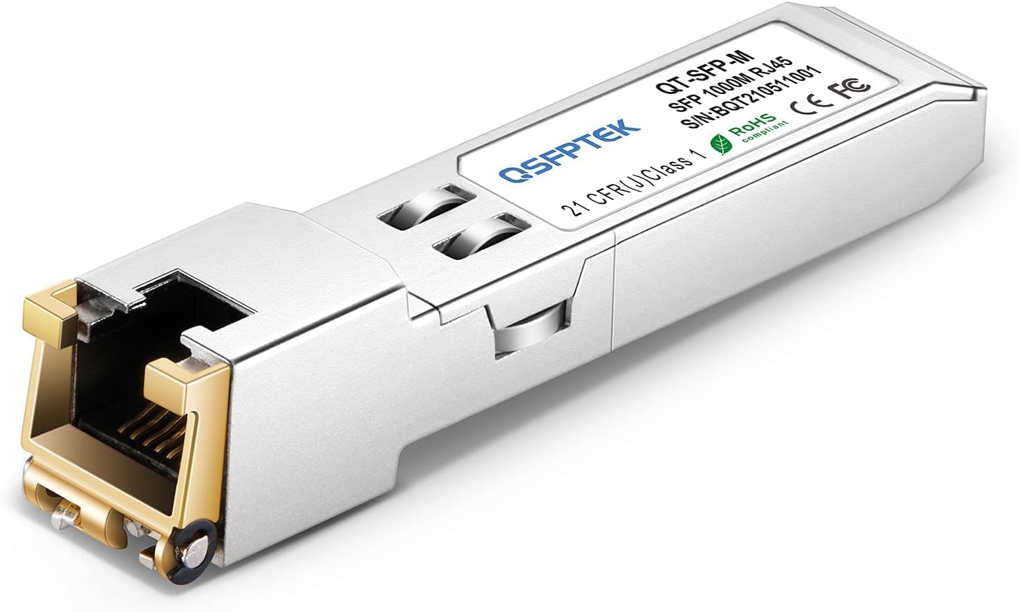 QSFPTEK 10Pack Gigabit 1000BASE-T SFP Modul, SFP vers RJ45 émetteurs-récepteurs jusqu'à 100m Mini Gbic 1G SFP-T pour Cisco GLC-T/SFP-GE-T, Ubiquiti UF-RJ45-1G, D-Link, Supermicro