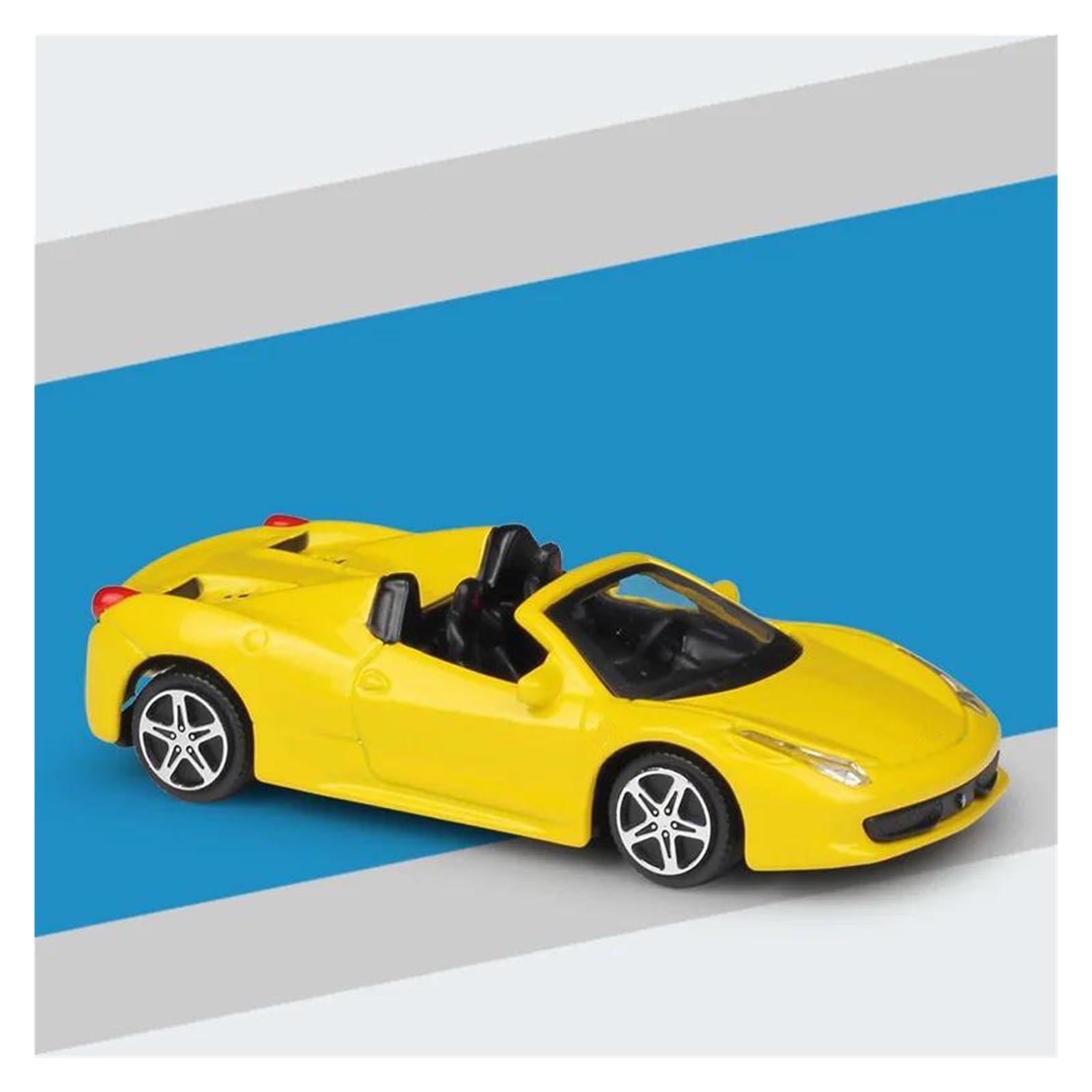 AUDSNI Die-Cast Diecast Car Model 1:43 For Ferrari 458 For Spider Alloy Diecast Car Model Collection(Yellow)