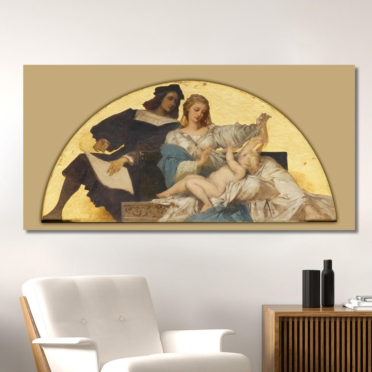Raffaello Hans Makart hmk53 Bild gedruckt auf Leinwand, 120 x 60 cm