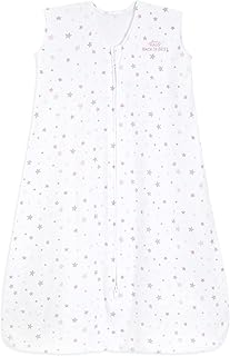 HALO SleepSack, 100% Cotton Wearable Blanket, Swaddle Transition Sleeping Bag, TOG 0.5, Twinkle Pink, Medium, 6-12 Months