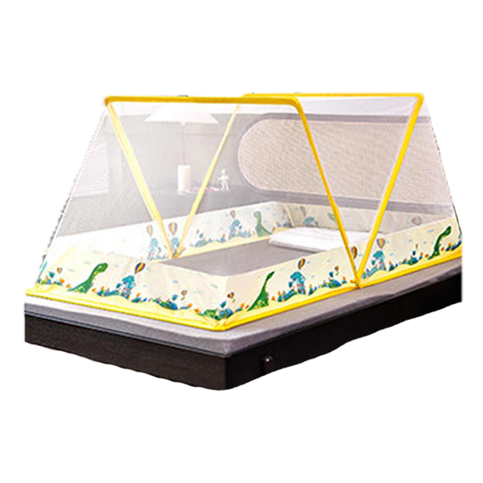 Mosquitera portátil, mosquitera para Adultos, Dosel para Cama, mosquitera Transpirable y Lavable, no Requiere instalación, mosquitera para Exteriores, Camping, Viajes, Amarillo, 16