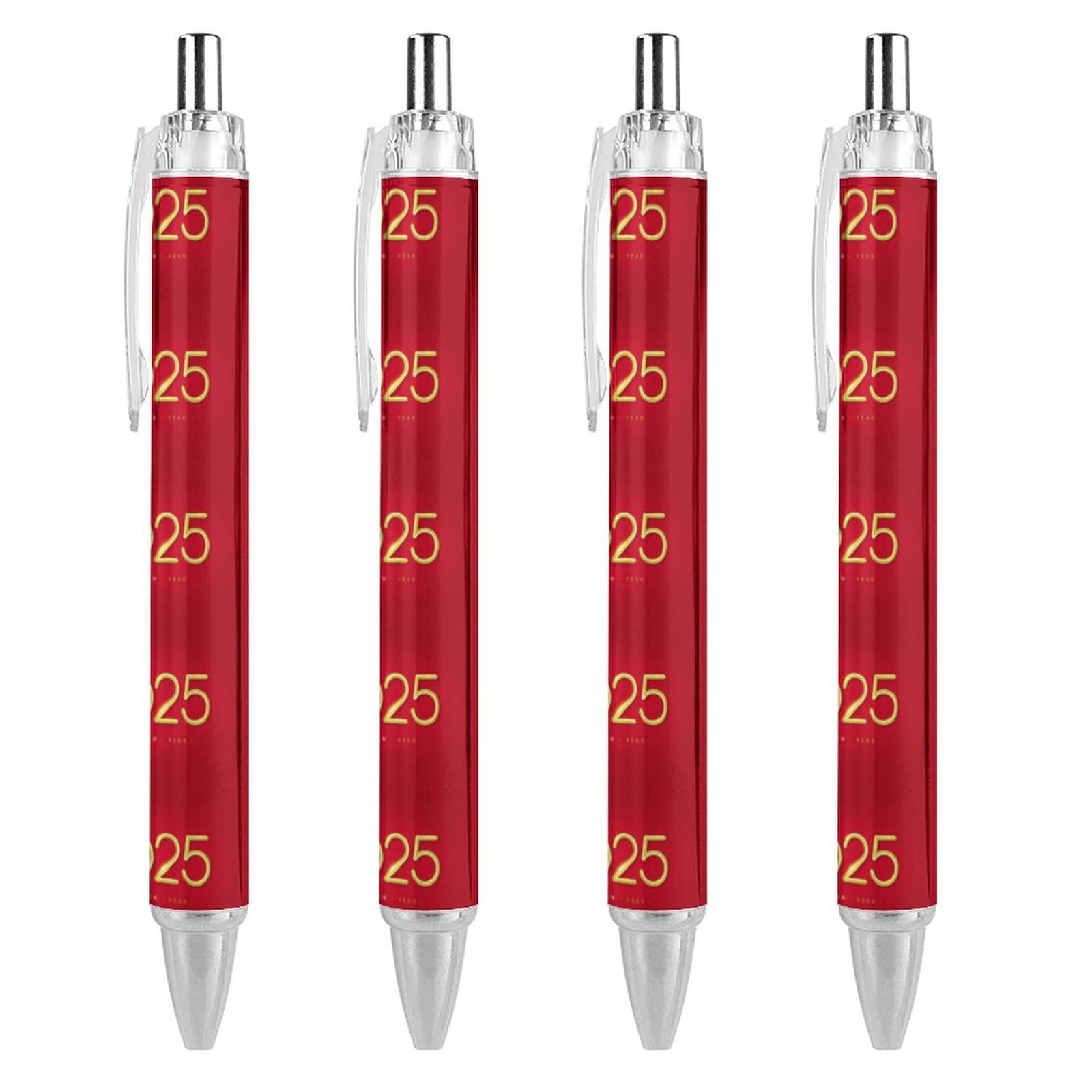 Stylo à bille rétractable Happy New Year 2025 idéal pour les cours - 8