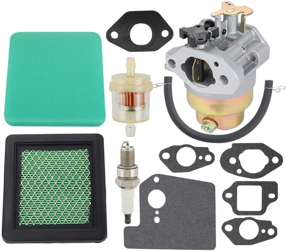 StarRing Replacement Carburetor kits For Honda GCV135 GCV160 GC135 160 HRB216 HRS216 HRR216 Lawn Mower Engine Parts, Includes Carburettor Fuel Pipe, Gaskets Air Filter
