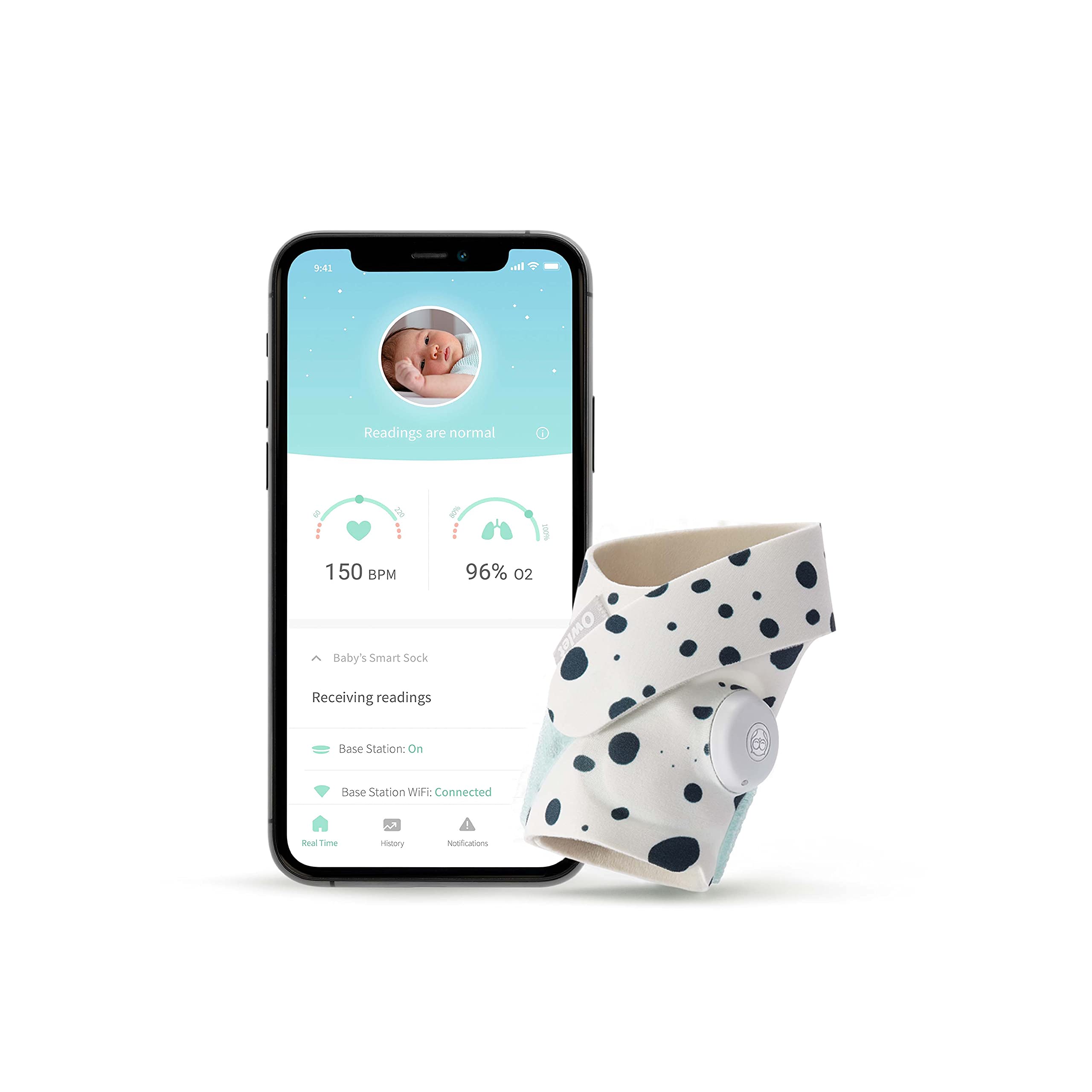 Owlet — Smart Baby Monitor — Smart Sock 3 — iOS and Android Compatible