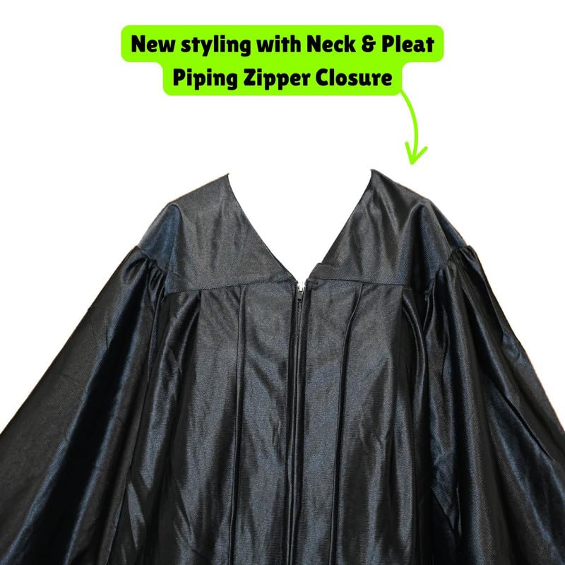 Image of Gradzilla Graduation Cap and Gown Set - Shiny Finish for High School and College, Durable Robes for Commencement Ceremonies