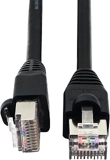 QIANRENON RJ50 10P10C Cat 5E 26AWG Cable Male to Male Modular Crystal Plug with Shielding Connectors for Laser Printing Industrial Control Equipment 0.5M(20Inch)