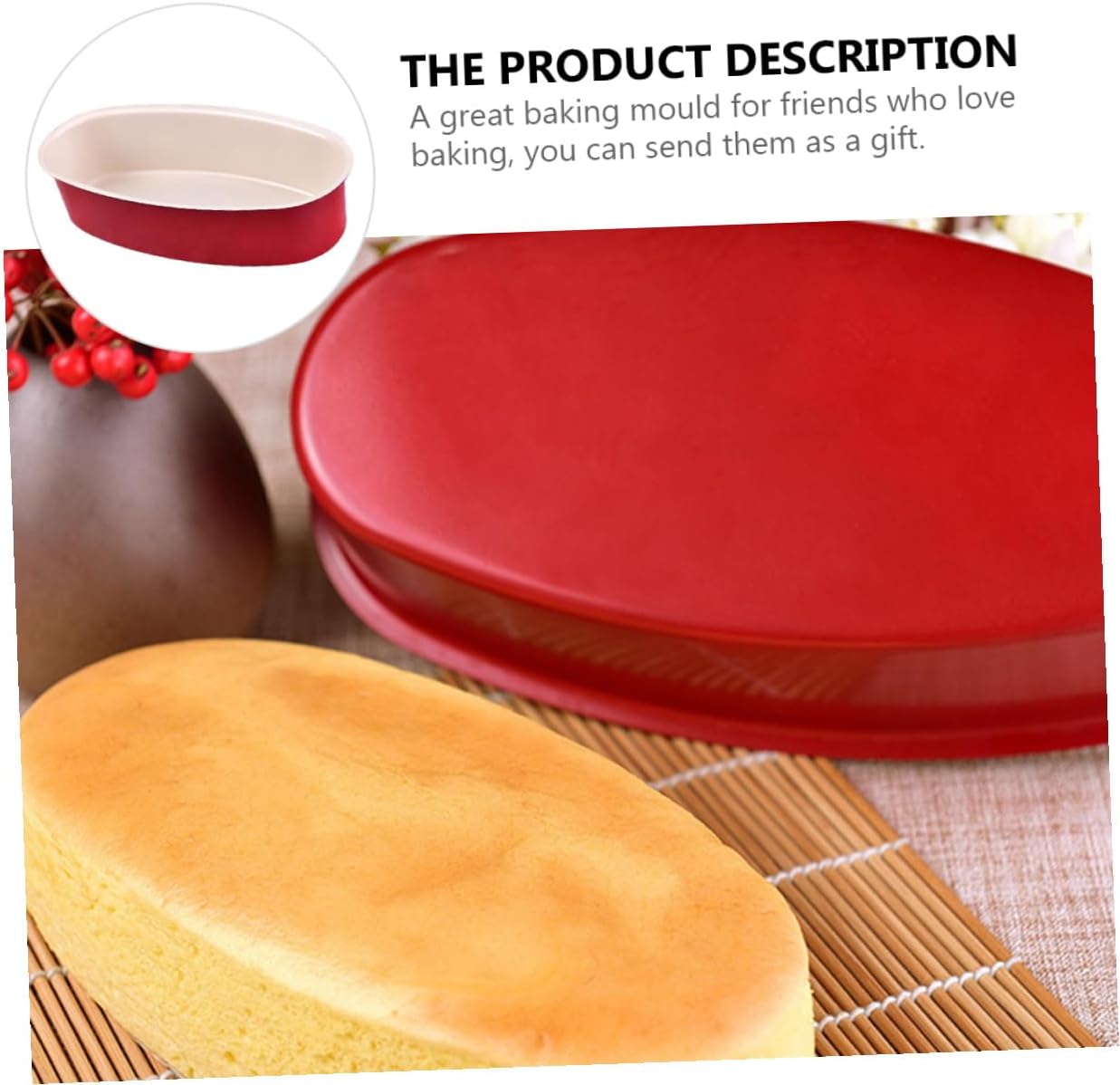 Ipetboom Non-stick Oval Bread Mold Carbon Steel Baking Tool for Cheese and Cake High Temperature Resistant Bakeware for DIY Baking
