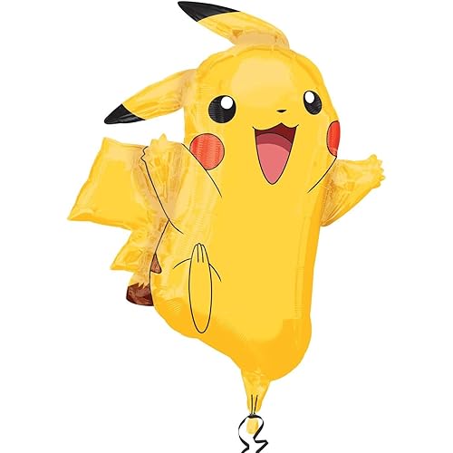 Anagram International 2946001 Pikachu Shape Balloon Pack, 31", Yellow