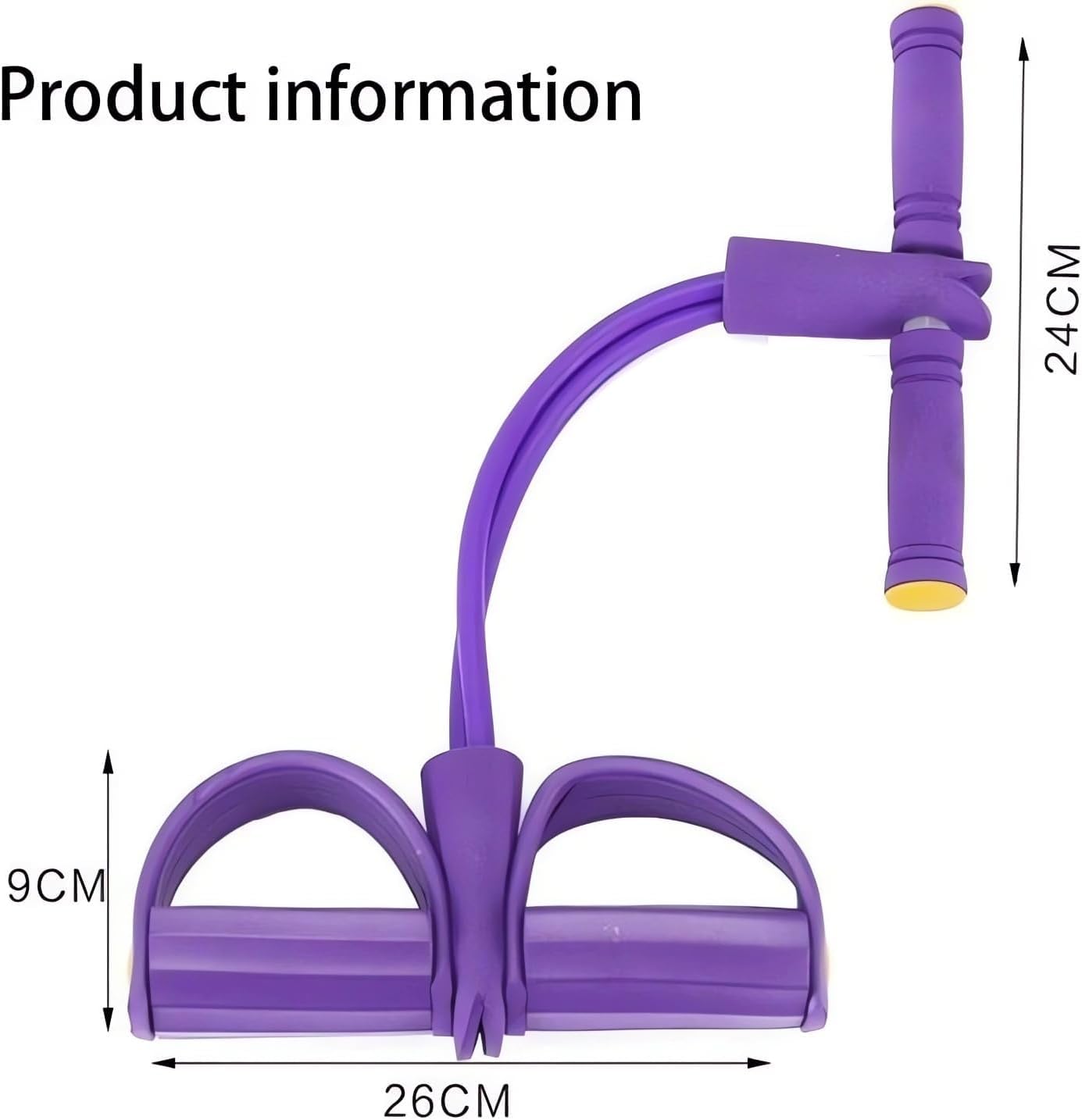 Pedal Resistance 4-Tube Pull Rope With Foot Pedal Abdominal Exerciser Equipment Fitness Equipment For Abdomen, Leg, Arm Stretching Slimming Training