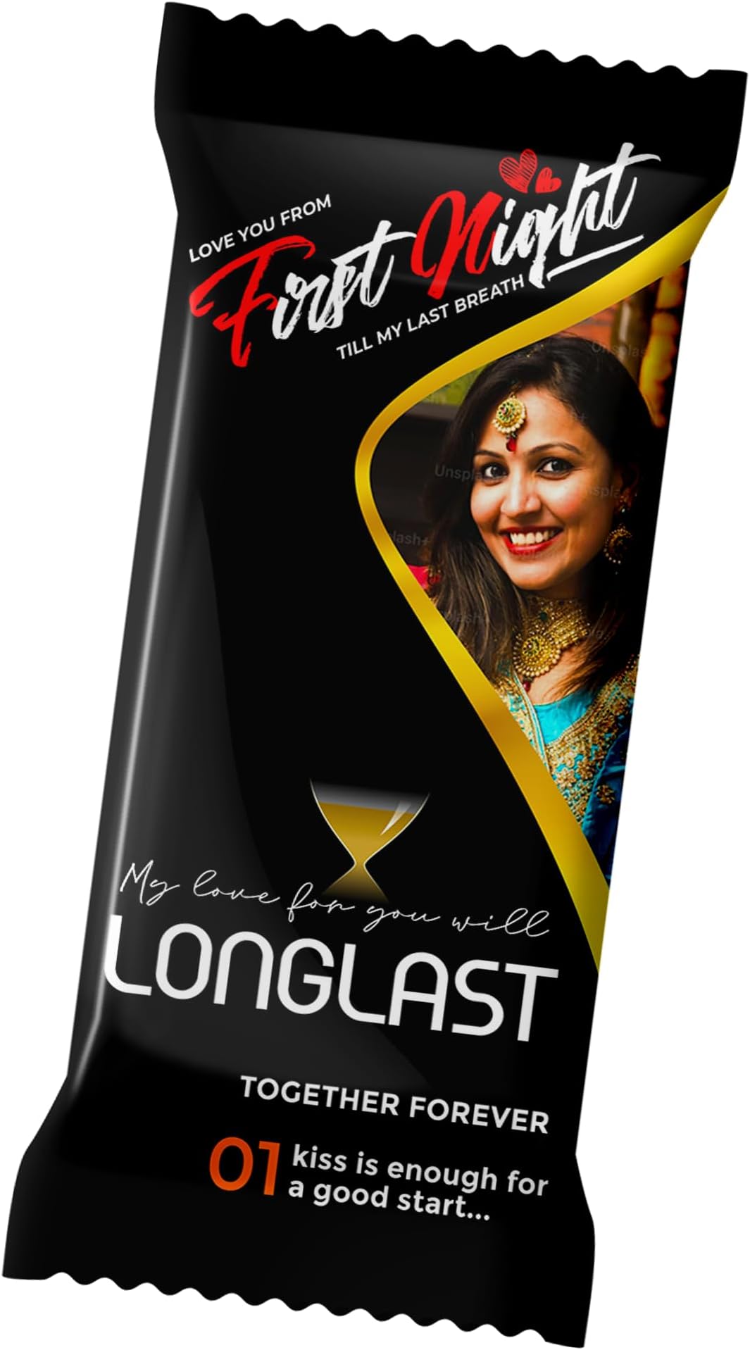 Katha Chocolates First Night Gift, Wedding Night Present, For Husband, Wife Personalized Customized Chocolate Large Bar (100g Bar) (Milk Chocolate)