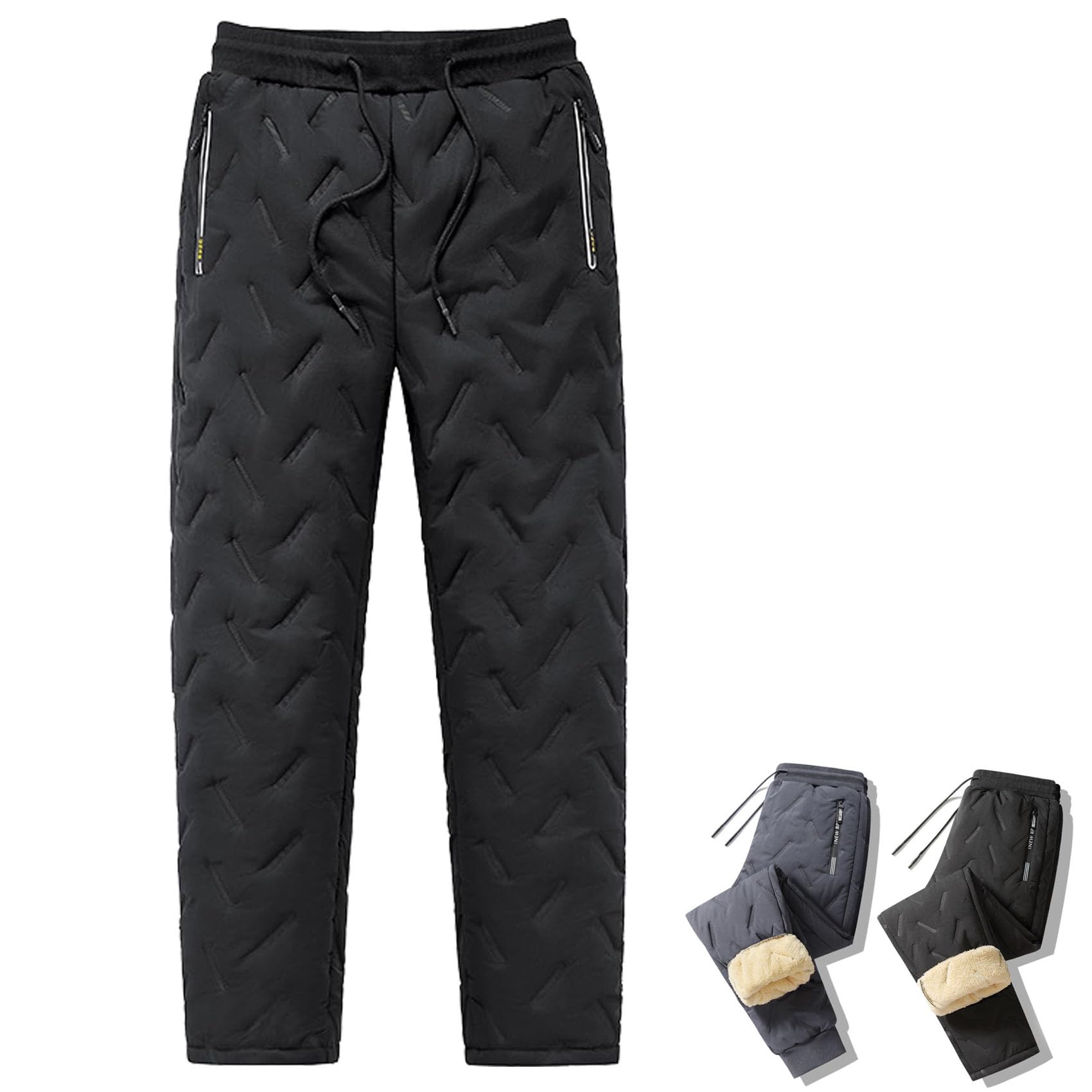 Fleece Active - Unisex Fleece-Lined Waterproof Pants,Jolly Snow Pants,Fleeceactive Winter Warm Trouser Waterproof