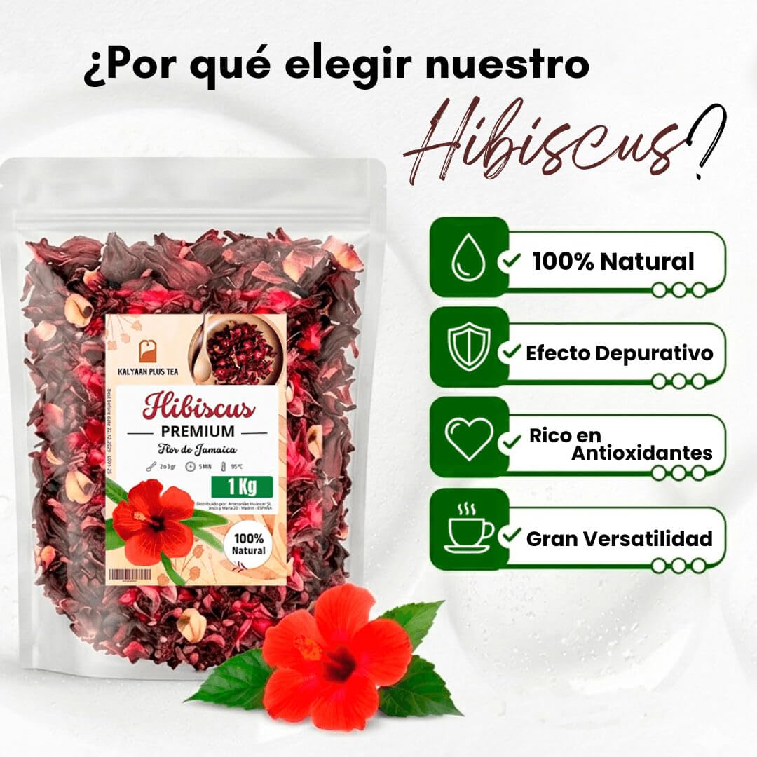 Flor de Jamaica 1KG Hibiscus Tea - Hibisco Infusiones Detox