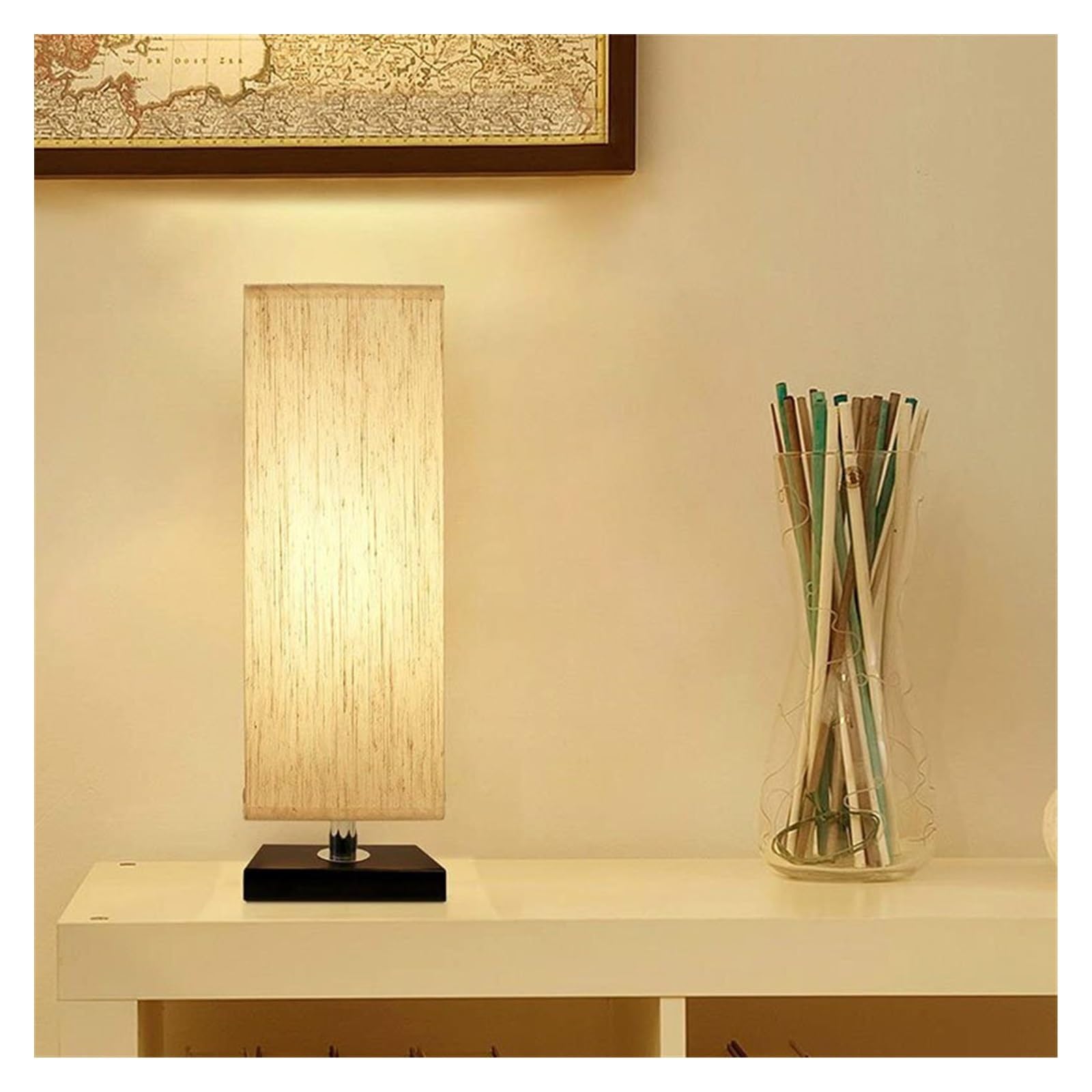 Lampe de chevet tactile moderne en tissu luminaire d'escalier