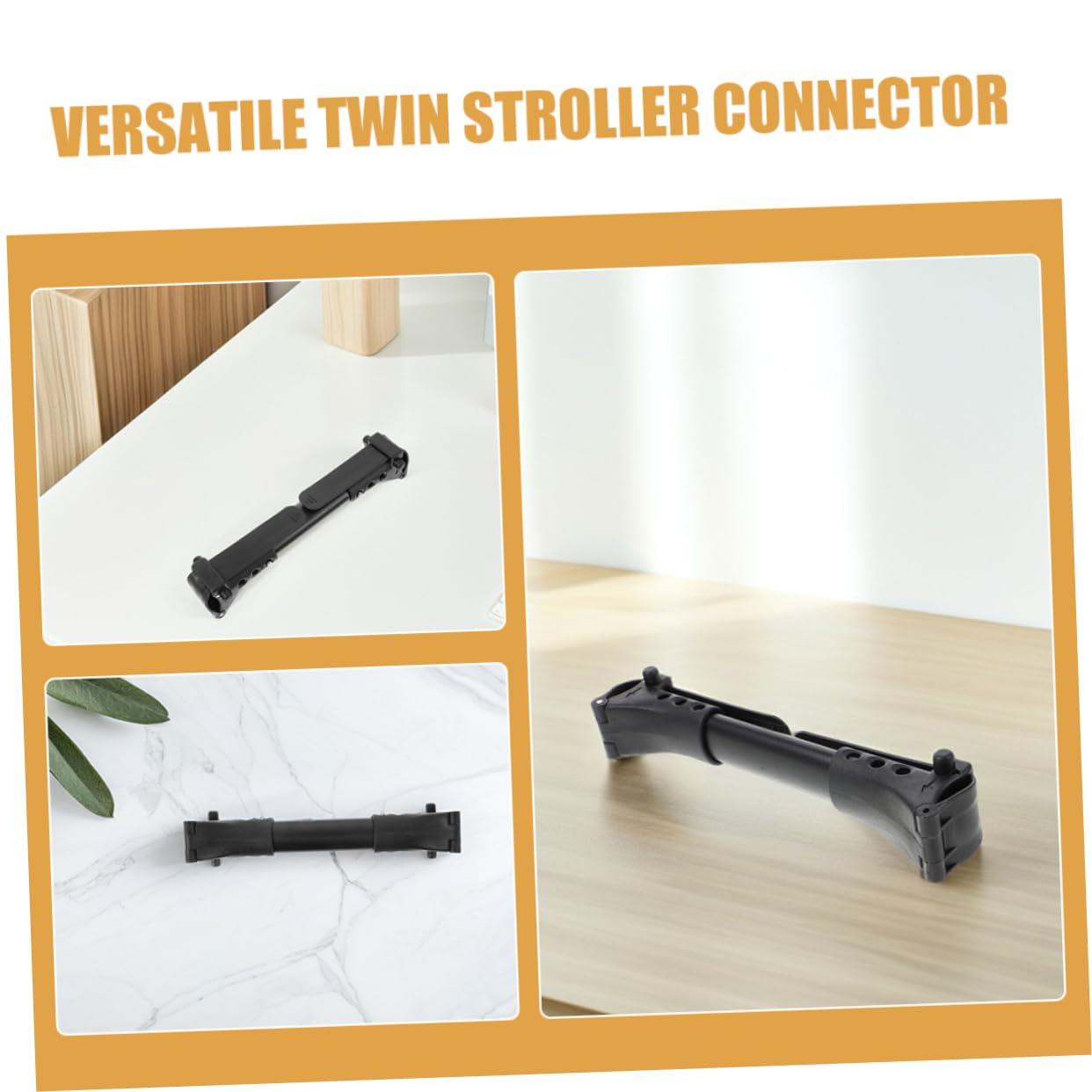 Toyvian 2pcs Stroller Connectors for Twins Pushchair Attachment Twin Stroller Connector Replacement Parts Easy to Store and Adjust Lengths
