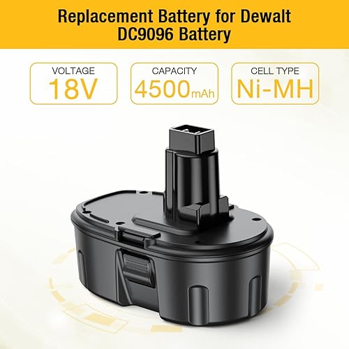 Miniatura 2 de FirstPower Batería de 4.5 Ah 18 V DC9096 - Compatible con batería Dewalt de 18 V DC9098 DC9099 DW9095 DW9096 DW9098 DE9038 Dewalt batería