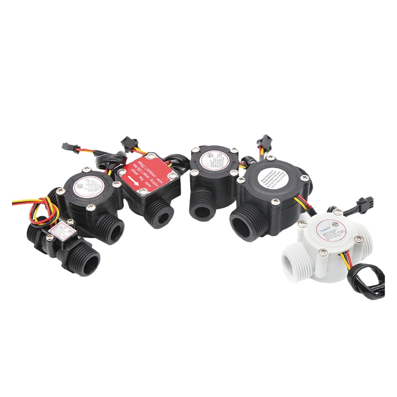 Sensor de flujo de turbina, caudalímetro de líquido de efecto Hall de 1/2, 3/4 y 1/2 pulgadas for calentador de agua de riego(FS200A-DN15)