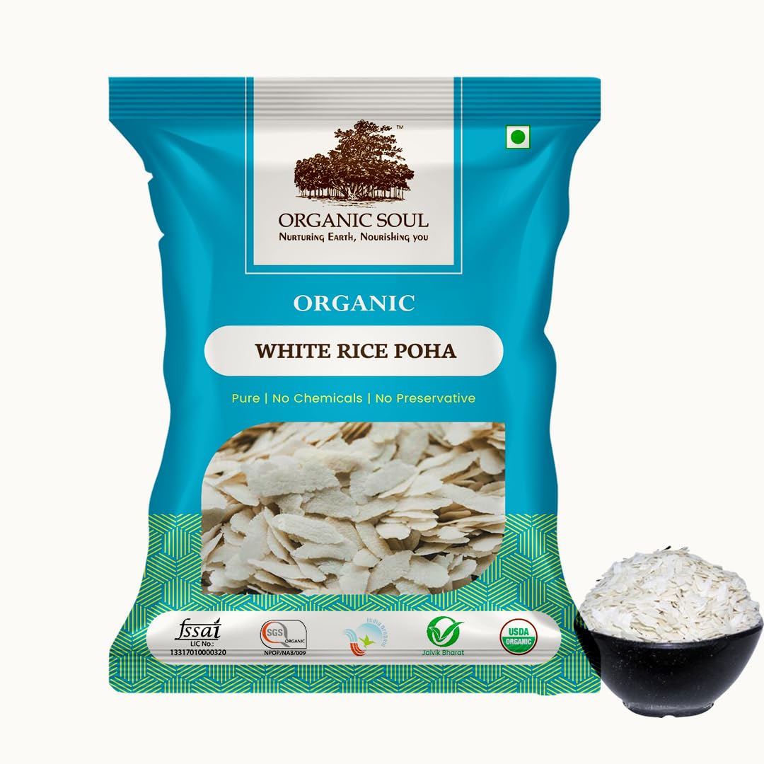 Organic White Poha - 450g | Gluten-Free, Low in Calories, High in Fiber | Chidwa Flakes | NPOP Certified I Organic Ceritfied (B074MS71M4) Amazon Price History, Amazon Price Tracker
