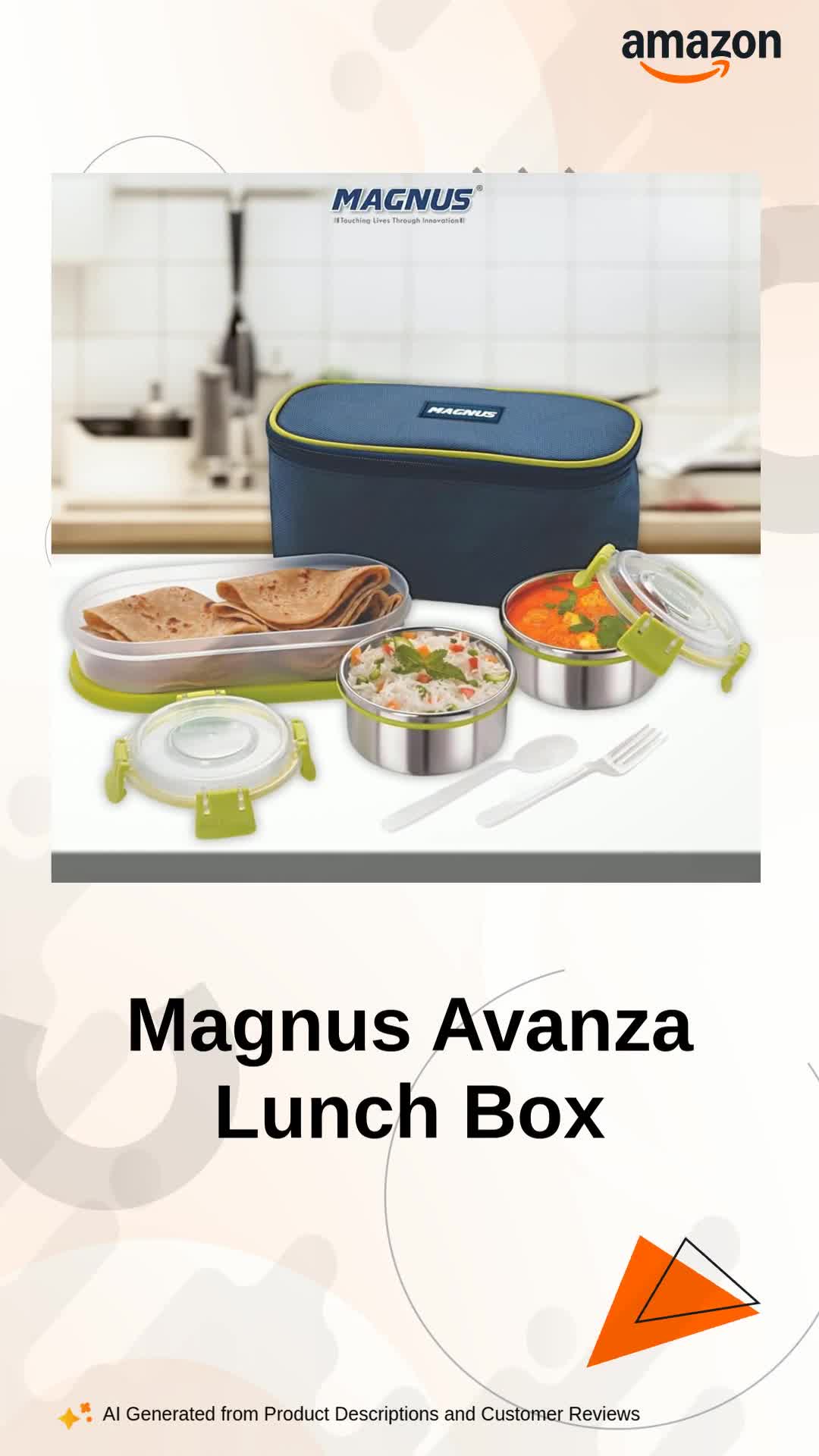 Buy Magnus Avanza 3 Stainless Steel Lunch Box Set | 1050ml