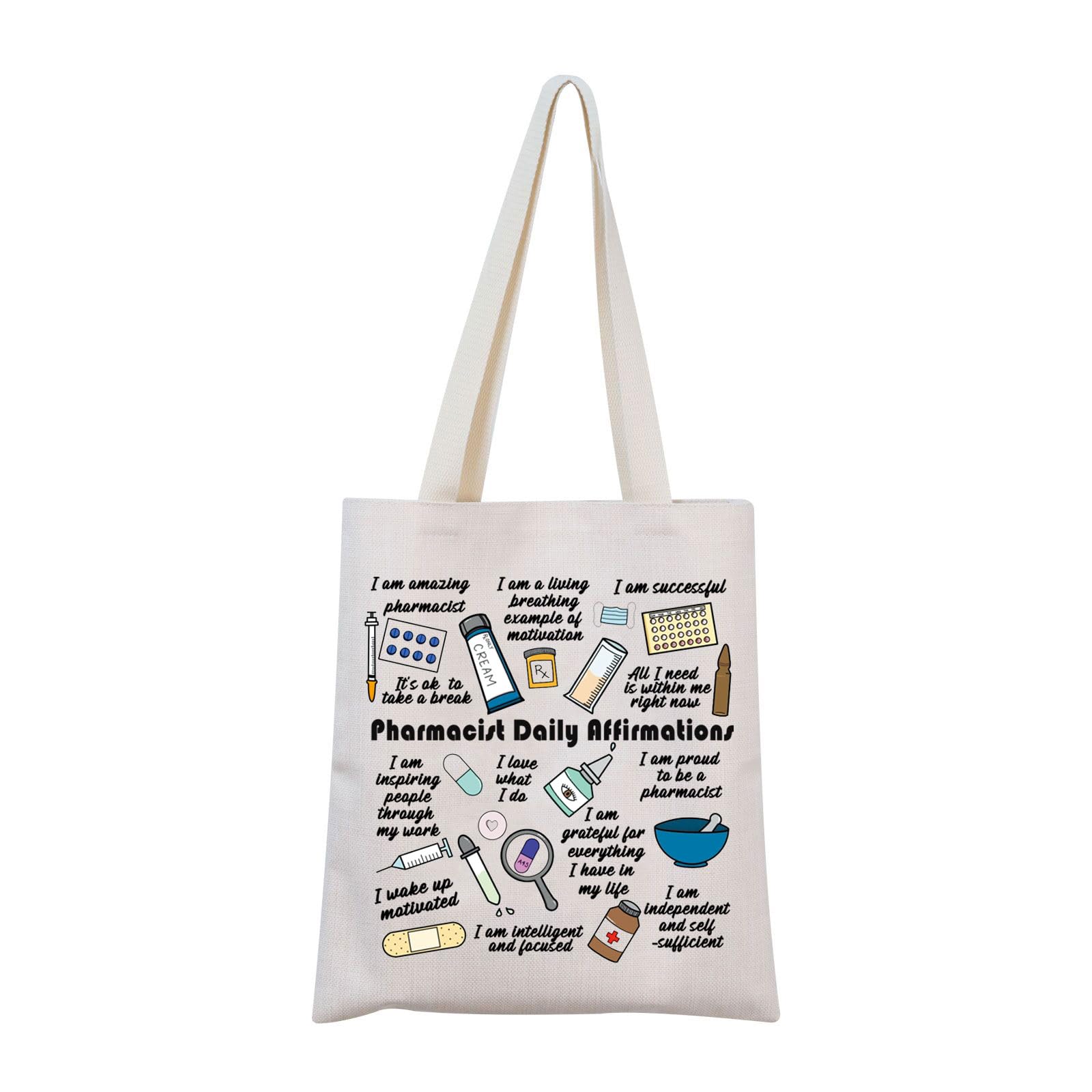 MNIGIU Pharmacist Tote Bag Pharmacy Graduation Gift Inspirational Gift for Pharmacist