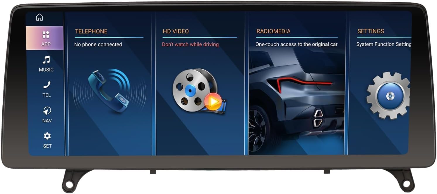 Erisin Android 16 12,3 pollici Qualcomm 8-Core 8GB+128GB Autoradio Navigatore GPS per BMW X5 E70 BMW X6 E71 CIC Schermo tattile iDrive Wireless CarPlay Android Auto Bluetooth 5.1 WiFi Canbus DSP USB