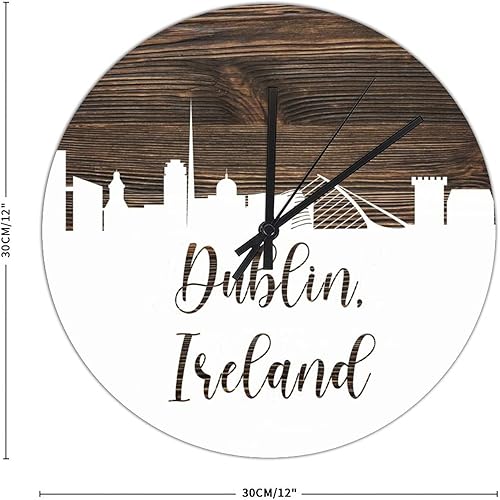 Miniatura 7 de ArogGeld Salusburg Skyline Austria - Reloj de pared de PVC con diseño de Momento de vacaciones sin marco 88 pulgadas funciona con pilas decoración