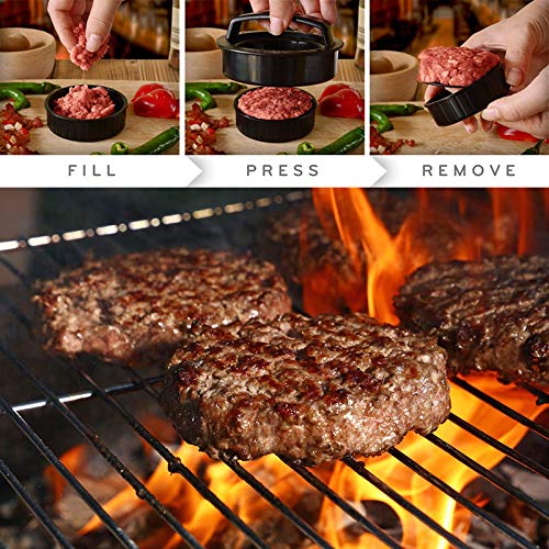 Leden Burger Press Hamburger Press Patty Maker For Bbq Grill 3-In-1 Non Stick Stuffed Burger Mold, Kitchen Tool, Beef Patties And Sliders #TOP1