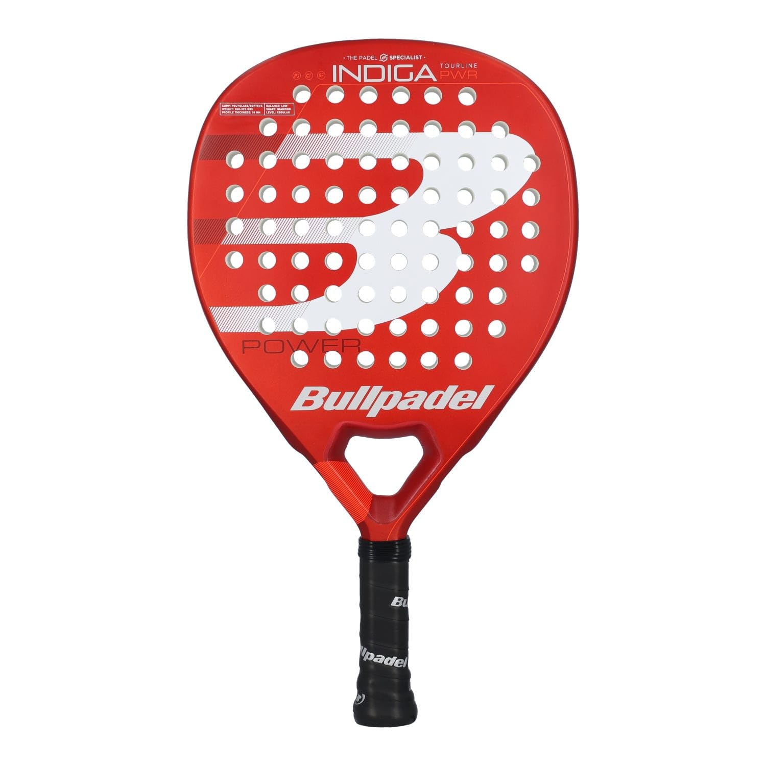Bullpadel Pala INDIGA PWR 23, Uomini, Multicolore (Multicolore), Taglia Unica