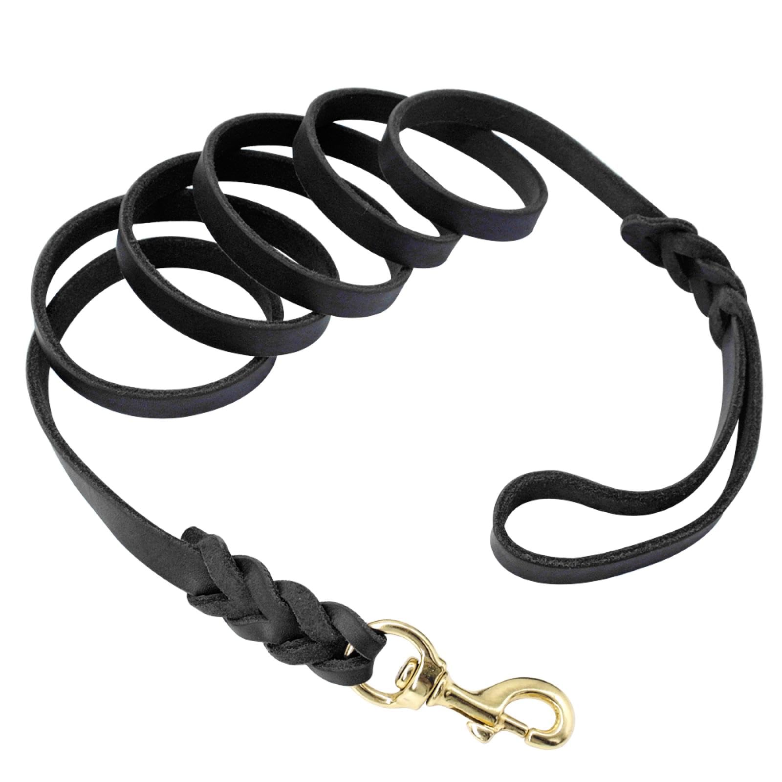 Guinzaglio per cani in vera pelle guinzaglio lungo intrecciato Pet Walking Training Guinzagli Marrone Colori Nero Per Medio Grande Pet 170 cm Marrone