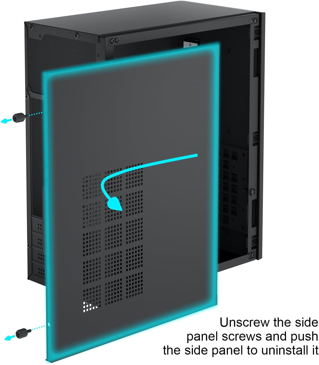 Micro ATX Case PC Case, MATX Case Mini PC ITX Desktop Computer Case Support Micro ATX MATX ITX Mini PC with USB3.0, Support 3.5'' HDD & 2.5'' SSD