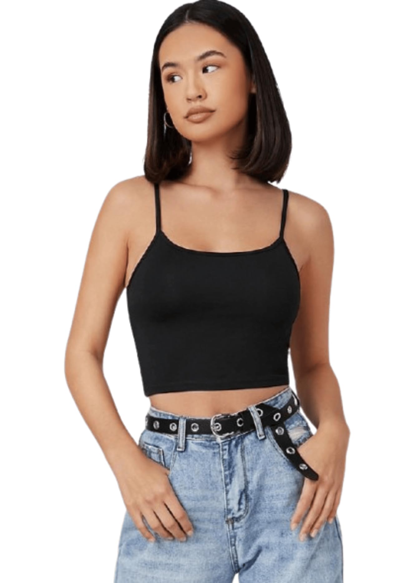 aahwan Solid Form Fitted Crop Cami Top for Women's & Girl's-picture-28