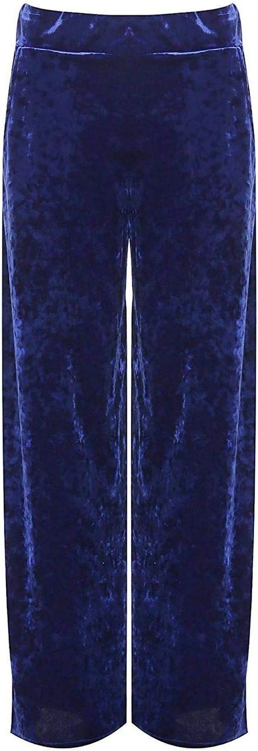 Style Wise FashionWomens Velour Velvet Trouser Ladies Warm Palazzo Party Wear Flared Soft Pants