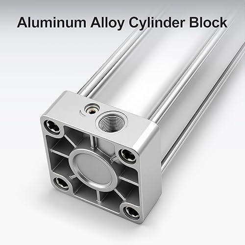 Miniatura 5 de Baomain Cilindro neumático SC 63 X 25 PT3/8, Diámetro: 2 1/2 pulgadas, Carrera: 1 pulgada, Varilla de pistón atornillada de doble acción