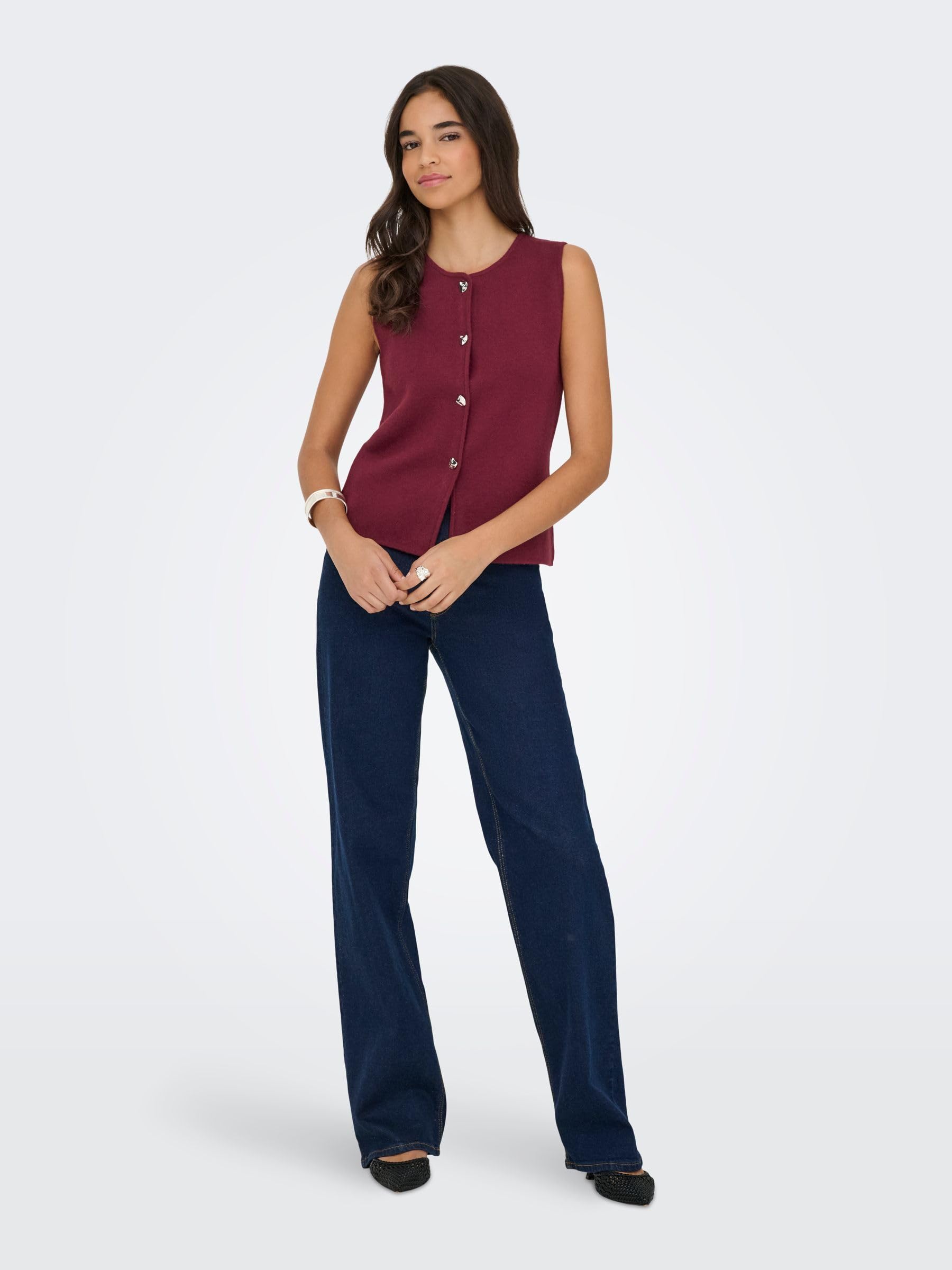 ONLY Onlibi Button SL Vest CC Knt para Mujer