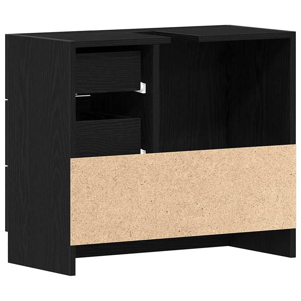vidaXL Mueble para Lavabo de Roble Negro 63x30x54 cm, Armario de Lavabo, Armario de baño, Mueble de tocador, gabinete de baño, Muebles de baño