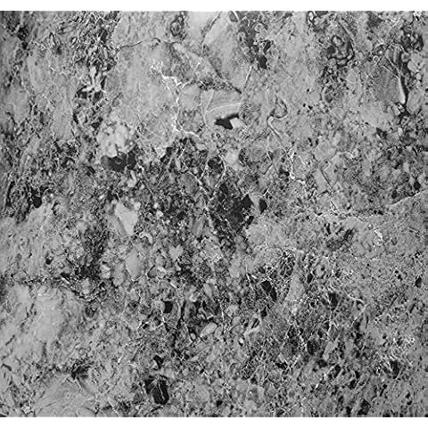 Marble Peel and Stick Wallpaper - Use as Peel and Stick Backsplash, Contact Paper, or Shelf Paper - Easily Removable Wallpaper - Marble Wallpaper (Black and Gray Granite) - 23.6” Wide x 118” Long Cover